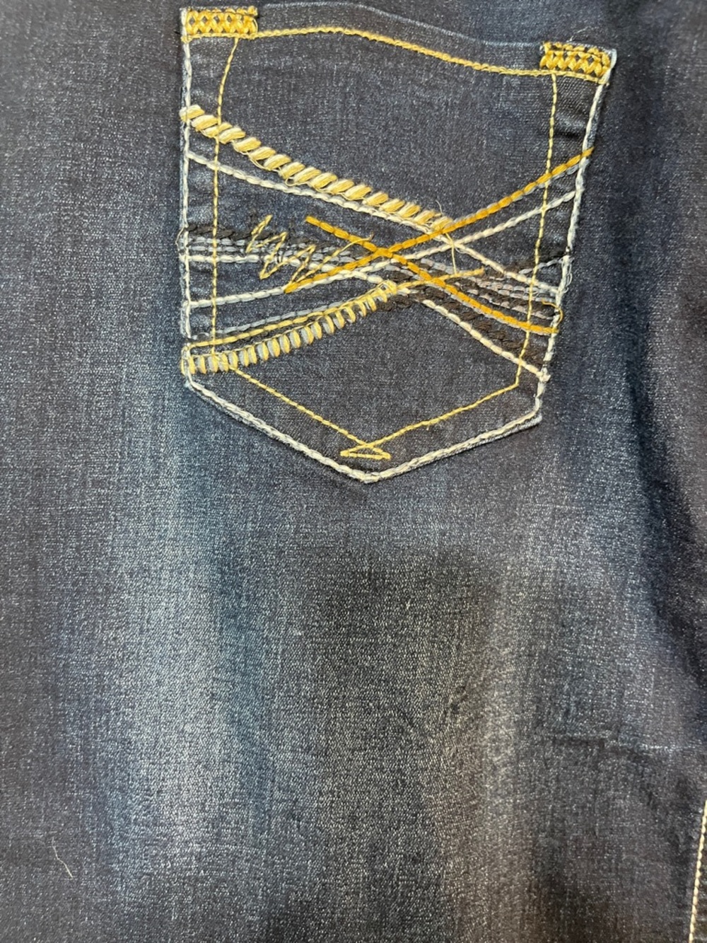 Dark Blue Denim Pencil Skirt - Picture 9 of 12